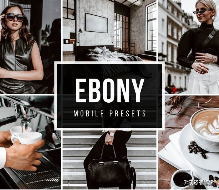 [手机版lr预设]低饱和情绪人像电影色调手机移动版LR滤镜lightroom Presets EBONY