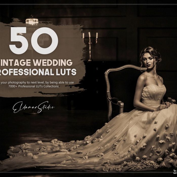 50个老式婚礼人像复古胶片免费LUTs预设/LR预设 50 Vintage Wedding LUTs Pack