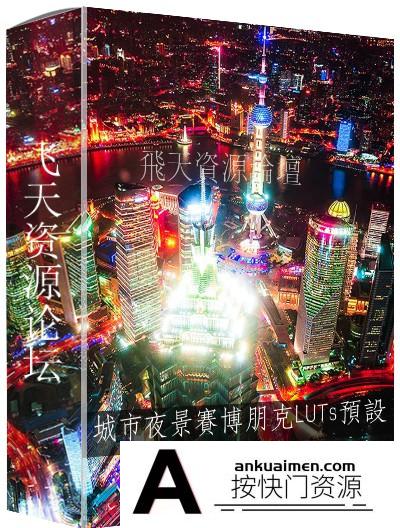 城市景观夜景赛博朋克效果LUTs预设 / Lightroom预设