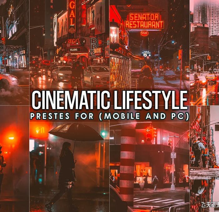 [风光LR预设]城市街道魅力霓虹灯电影游戏色调Lightroom预设与APP预设