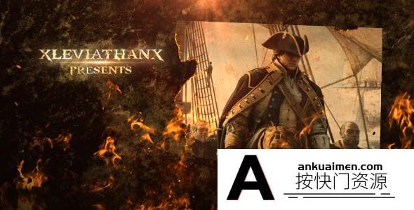 [开场片头]AE模板-火焰燃烧史诗电影宣传片头 Fire Paper Cinematic