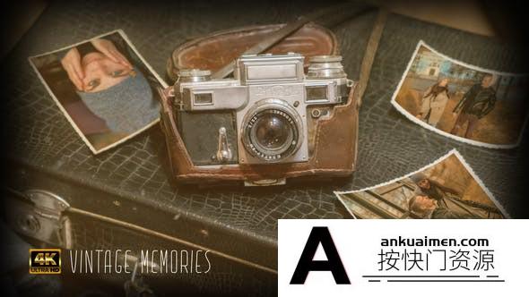 [相册AE模板]AE模板-复古胶片回忆照片相册片头AE模板 Vintage Memories