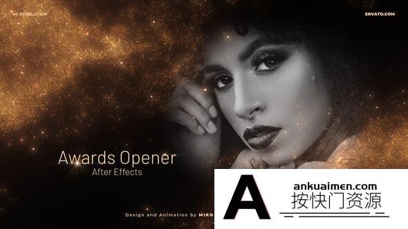[开场片头]粒子背景颁奖典礼图片展示片头AE模板- Awards Opener