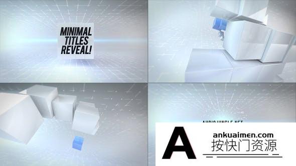 [Premiere模板]PR模板-方块汇聚成魔方立方体展示文字动画宣传标题模板