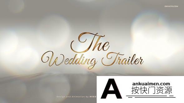[相册AE模板]婚礼文字标题视频包装片头AE模板- Wedding Trailer