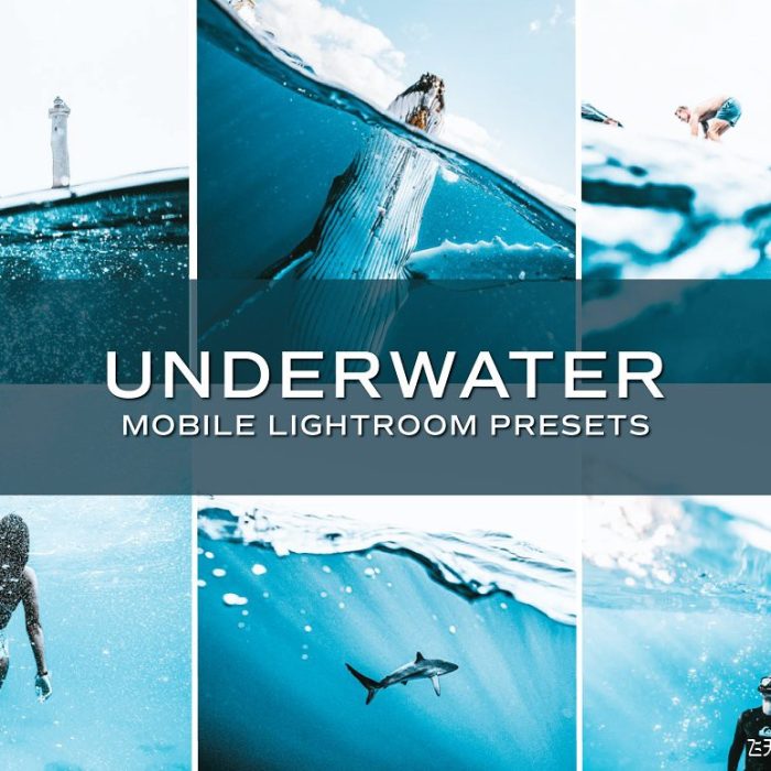 [旅拍LR预设]水下摄影后期调色Lightroom预设/手机APP滤镜 Underwater Lightroom Presets
