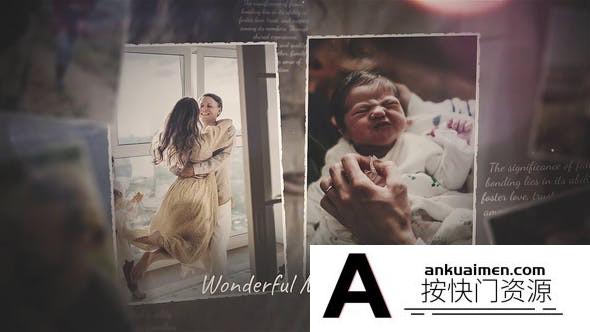 [相册AE模板]家庭回忆照片相册片头AE模板- Family Memory Album