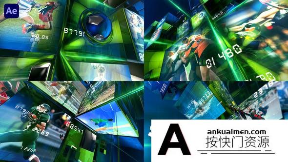 [栏目包装]体育电视栏目包装AE模板- Sport News Opener