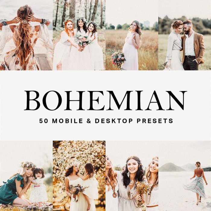 [胶片LR预设]波西米亚胶片LR预设+视频剪辑LUT预设 Bohemian Lightroom Presets LUT