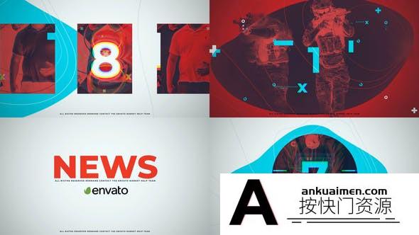 [倒计时模板]创意时尚图形包装倒计时动画AE模板- Broadcast Countdown