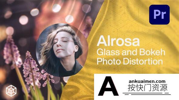 [Premiere模板]PR模板-玻璃透视3d动画展示摄影作品模板 Alrosa – Glass and Bokeh Photo Distortion