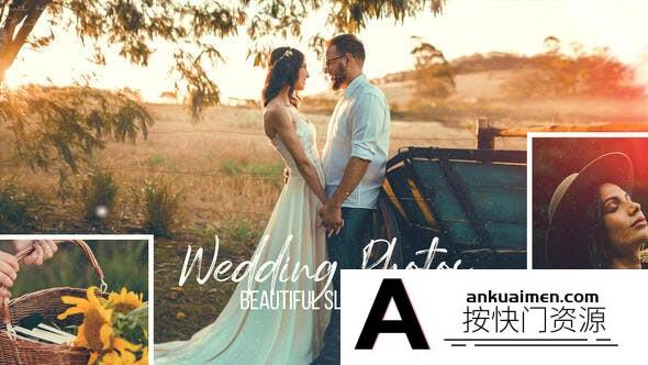 [Premiere预设]浪漫婚礼照片相册片头AE模板+PR预设- Wedding Photos – Beautiful Slideshow