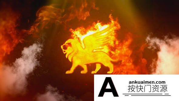 [logo模板]大气火焰Logo动画AE模板- Fire Logo Reveal