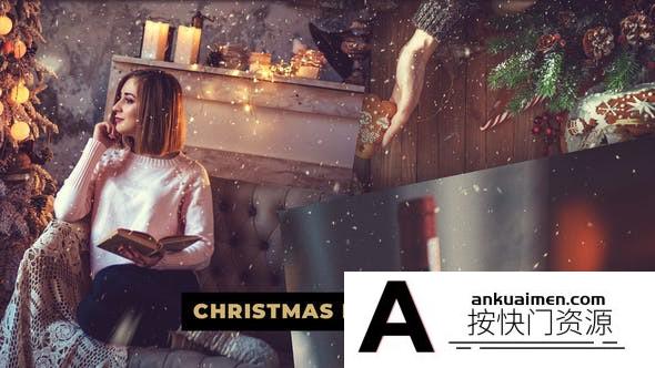 [logo模板]圣诞节照片相册Logo动画AE模板- Christmas Photo Logo