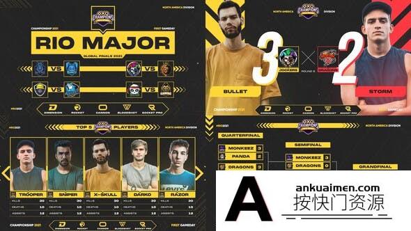 [栏目包装]AE模板-电子游戏竞赛包装片头AE模板 ESports Gaming Package