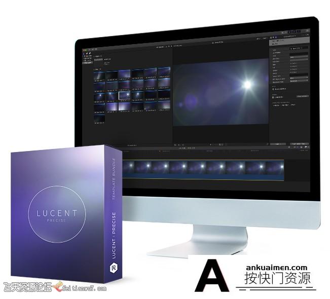 [高清视频素材][素材发布]110组蓝色逆光镜头光效叠加4K视频素材