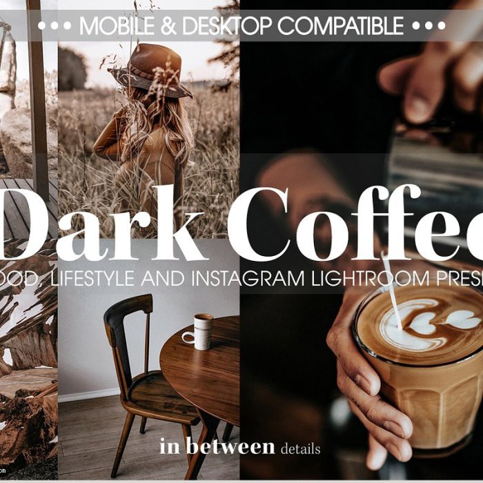 [人像LR预设]INS流行风格焦糖黑咖啡色调人像Lightroom预设+手机版LR预设