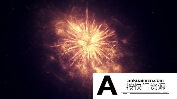 [logo模板]粒子爆炸Logo动画AE模板- Gold Particle Explosion Logo