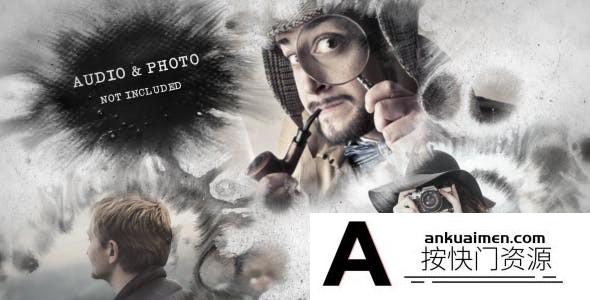 [相册AE模板]水墨低落散开晕染遮罩图片开场AE模板- Ink Slides