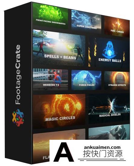 [高清视频素材][素材发布]776组魔法闪电爆炸瓦解灰尘冲击波相关4K高清视频VFX合成素材75G合集