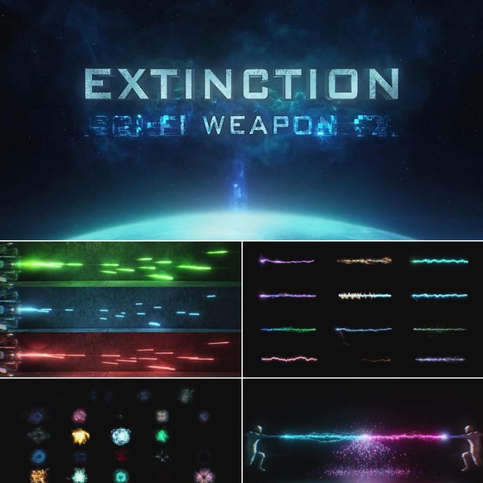 [高清视频素材][素材发布]115组科幻冲击能量波魔法武器开枪火焰光线合成4K视频素材