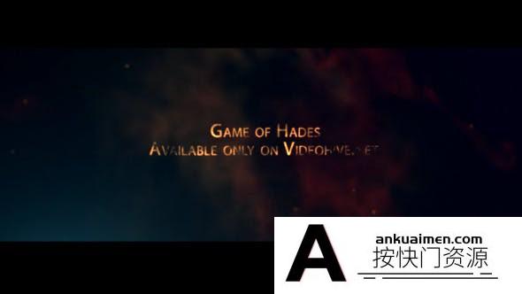 [开场片头]大气游戏宣传片头AE模板- Game of Hades