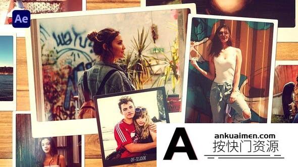 [相册AE模板]拍立得相册照片墙回忆片头AE模板- Clean Memories Photo Slideshow