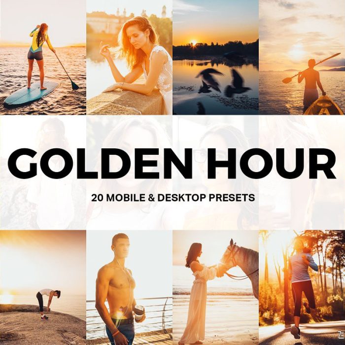 [人像LR预设]日出日落金色调逆光人像LR预设/旅拍视频调色LUT/手机预设