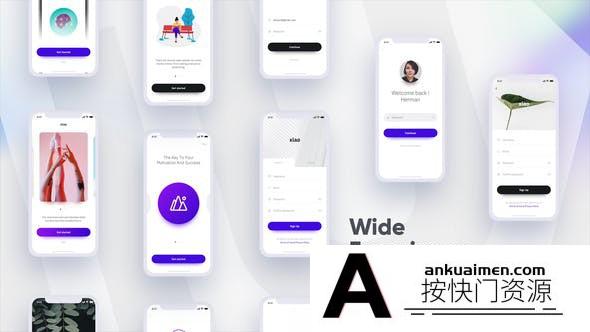 [APP模板]清新时尚手机APP宣传动画AE模板- Mobile App Promo Mockup