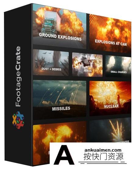 [高清视频素材][素材发布]190+爆炸烟雾火焰燃烧气体爆炸相关4K高清视频素材46G合集