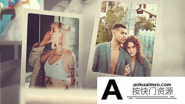 [婚礼AE模板]婚礼照片相册展示片头AE模板- Stylish Photo Slideshow