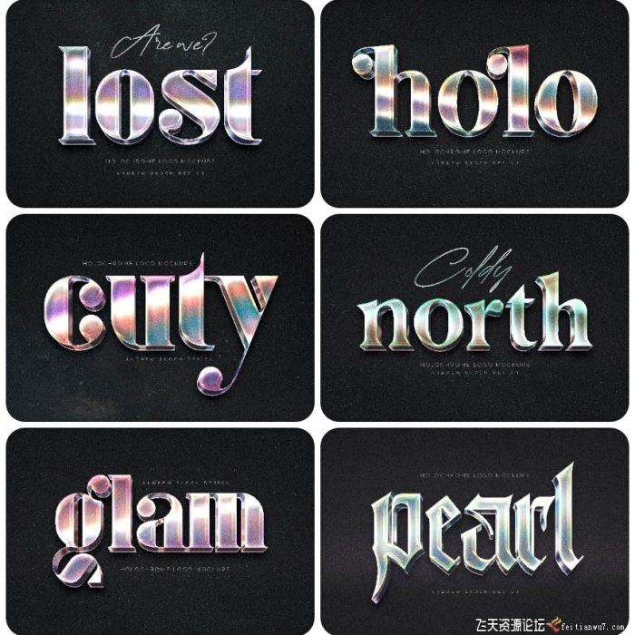 [3D样式][插件发布]3D全息字体PS样式(PSD格式)