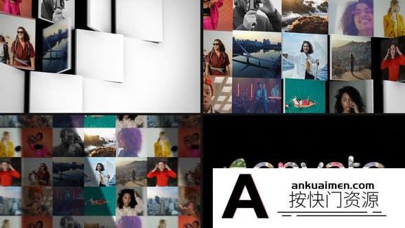 [DaVinci Resolve模板][教程发布]马赛克瓷砖标志开幕式介绍达芬奇模板 Mosaic Tiles Logo Reveal