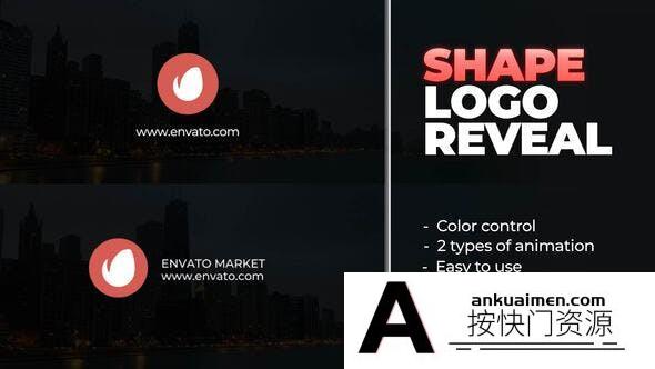 [DaVinci Resolve模板][教程发布]清新时尚达芬奇LOGO片头模板 Shape Logo Reveal