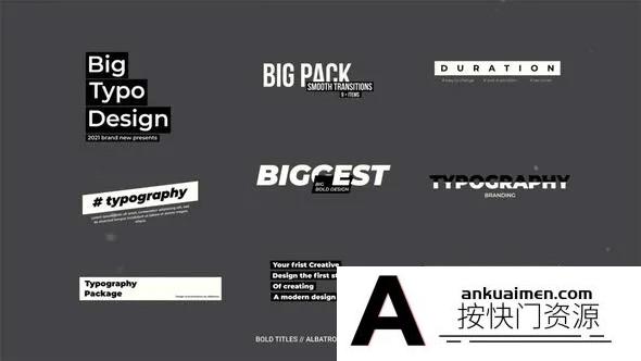 [FCPX标题字幕]FCPX插件-粗体文字标题fcpx标题插件Bold Titles 1.0 | FCPX