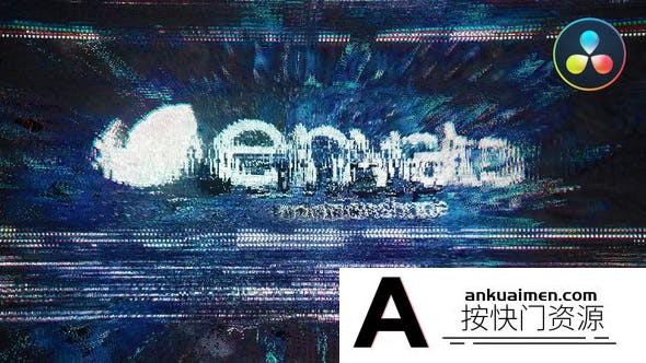 [DaVinci Resolve模板][教程发布]DaVinci Resolve故障标志logo动画模板 Glitch Logo for DaVinci Resolve