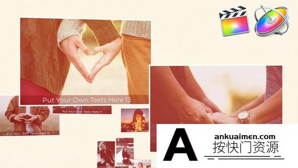[FCPX发生器]浪漫照片相册片头FCPX插件- Lovely Photo Slideshow