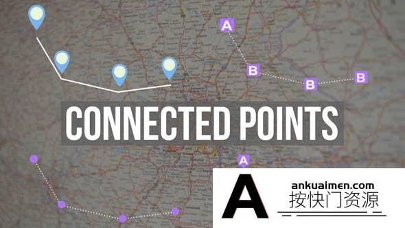 [DaVinci Resolve模板][教程发布]地图连线展示DaVinci Resolve模板 Connected Points DaVinci Resolve