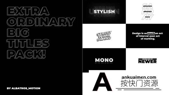 [FCPX标题字幕]FCPX插件-大标题文本动画模板 Big Titles 3.0 | FCPX  支持M1
