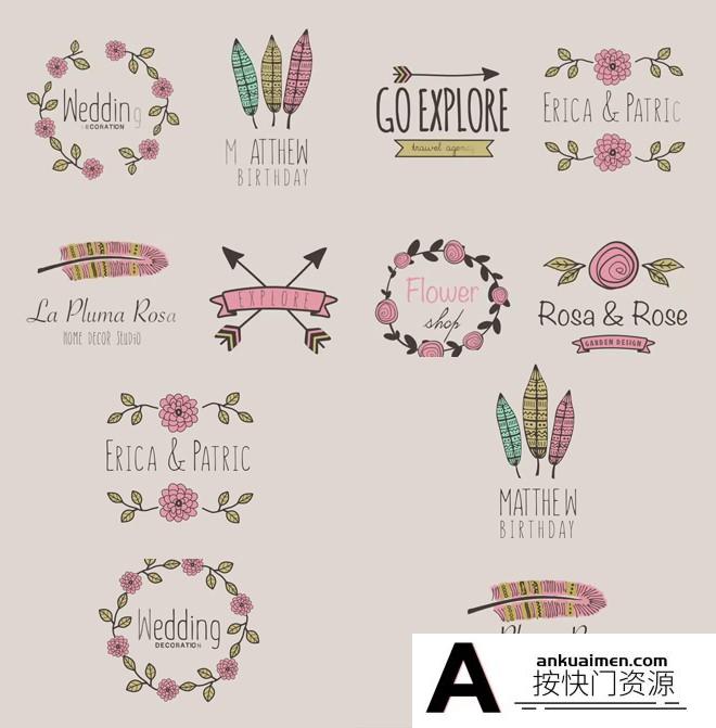 [FCPX发生器]FCPX插件：8组卡通浪漫清新婚礼文字标题字幕预设