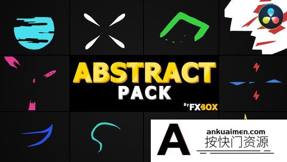 [DaVinci Resolve模板][教程发布]创意卡通涂鸦MG动画达芬奇模板,flash fx abstract elements