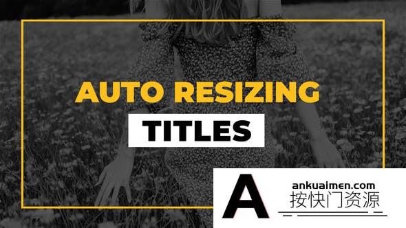 [DaVinci Resolve模板][教程发布]自动调整标题大小达芬奇模板 Auto Resizing Titles