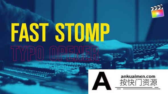 [FCPX发生器]FCPX模板-动感快节奏图文展示介绍开场片头