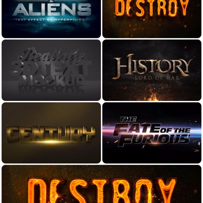 [3D样式][插件发布]3D文字效果PSD格式PS样式集 vol 35 Psd text effect set vol 35