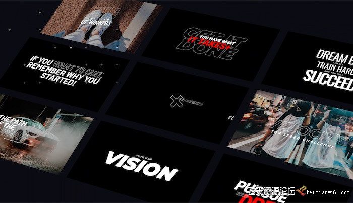 [FCPX标题字幕]FCPX插件-62组体育活力动感文字标题字幕排版动画mTitle Hype