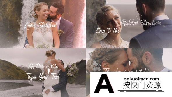 [FCPX发生器]FCPX插件-甜蜜爱情文字标题幻灯片动画预设模板 Lyric Slideshow