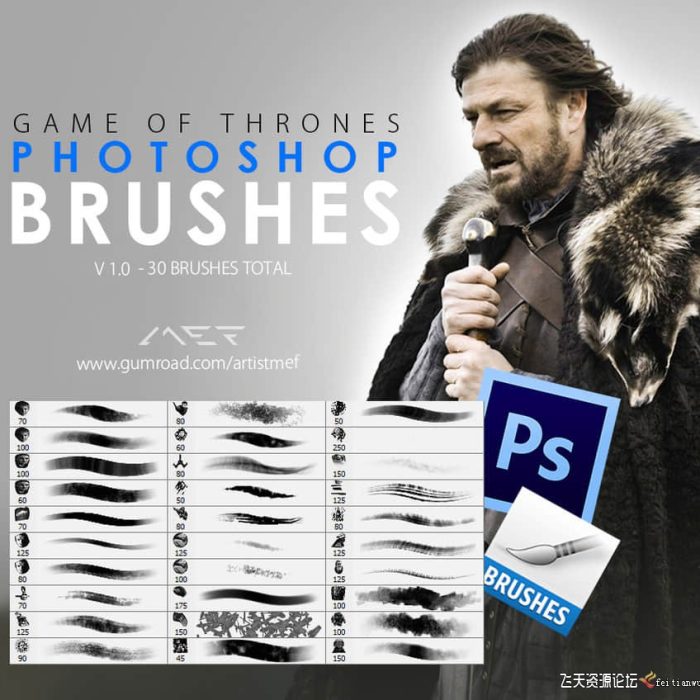 [CG绘画笔刷][插件发布]游戏数字艺术CG插画创作Photoshop笔刷