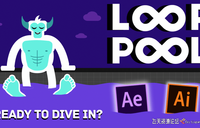 [AE教程][教程发布]AE教程 – 卡通场景绘制及无限循环动画After Effects教程 -中英字幕