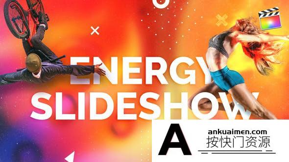 [FCPX效果]FCPX模板-能量活力动感图文介绍展示开场 Energy Slideshow
