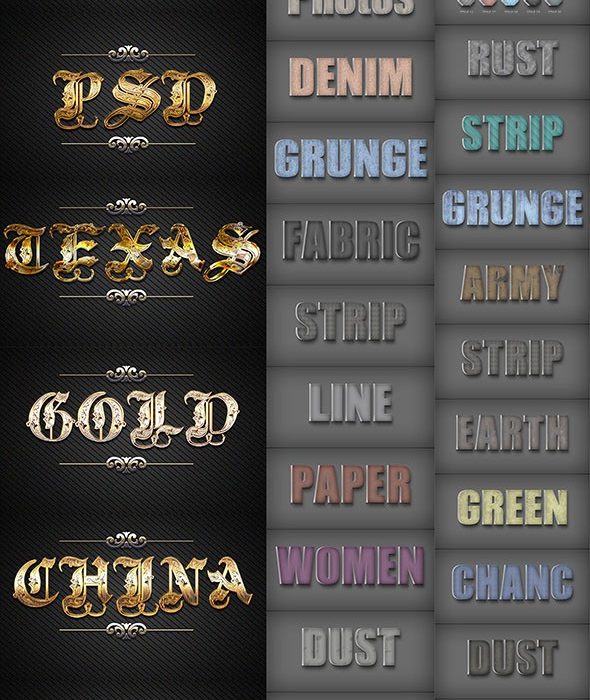 [3D样式][插件发布]3D精品PS样式 40组3D文本图层样式D47-D50打包